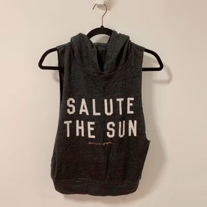 Spiritual Gangster Salute The Sun Muscle Hoodie